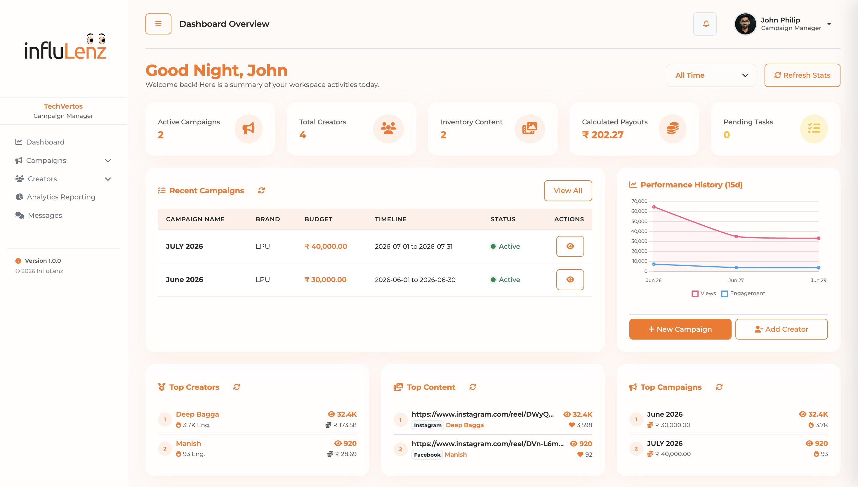 Platform Dashboard